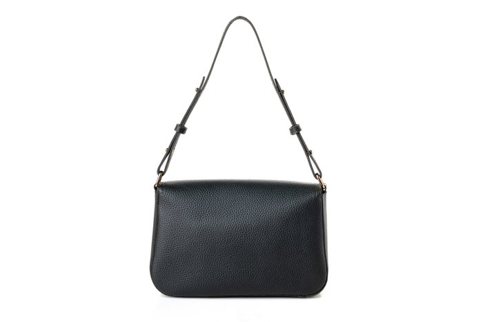 Lucky Bees 1273 Bolso de mano de cuero de polivinilo color verde oscuro